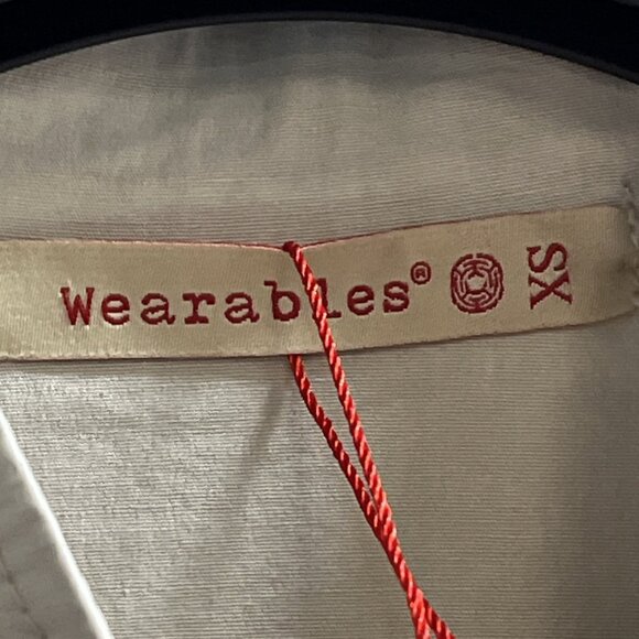 Wearables By XCVI Lenchen Jacket Dress Womens XS Tan Ruched Lagenlook Capsule - Picture 5 of 10